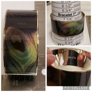 Metropolitan Museum of Art MMA Peacock Feather Design Bangle Bracelet